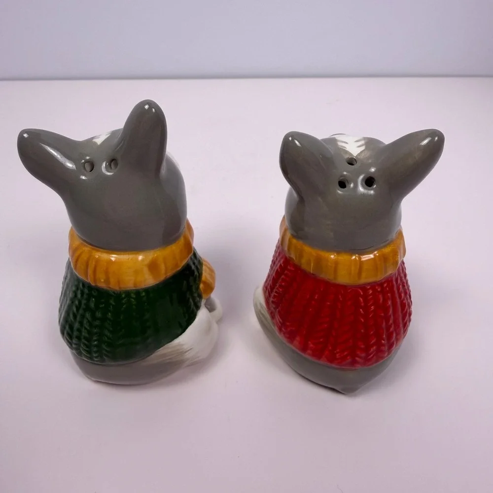 French Bulldog Salt and Pepper Shakers Cottagecore Dog Kitchen Decor Ceramic